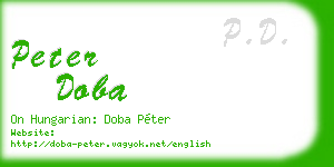 peter doba business card